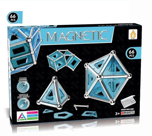 3D Crystal Magnetic Building Blocks Puzzle 66 Pieces