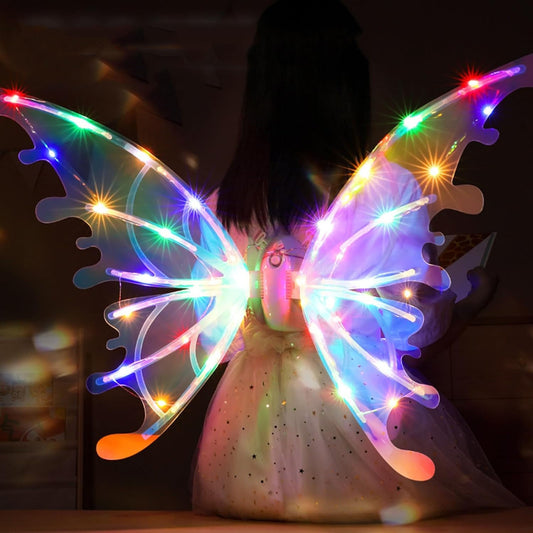 Electric LED Fairy Wings with Music & Flapping Motion