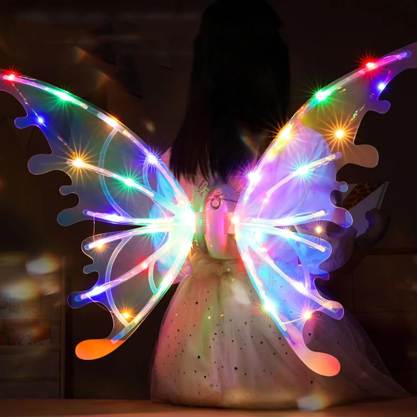 Electric LED Fairy Wings with Music & Flapping Motion