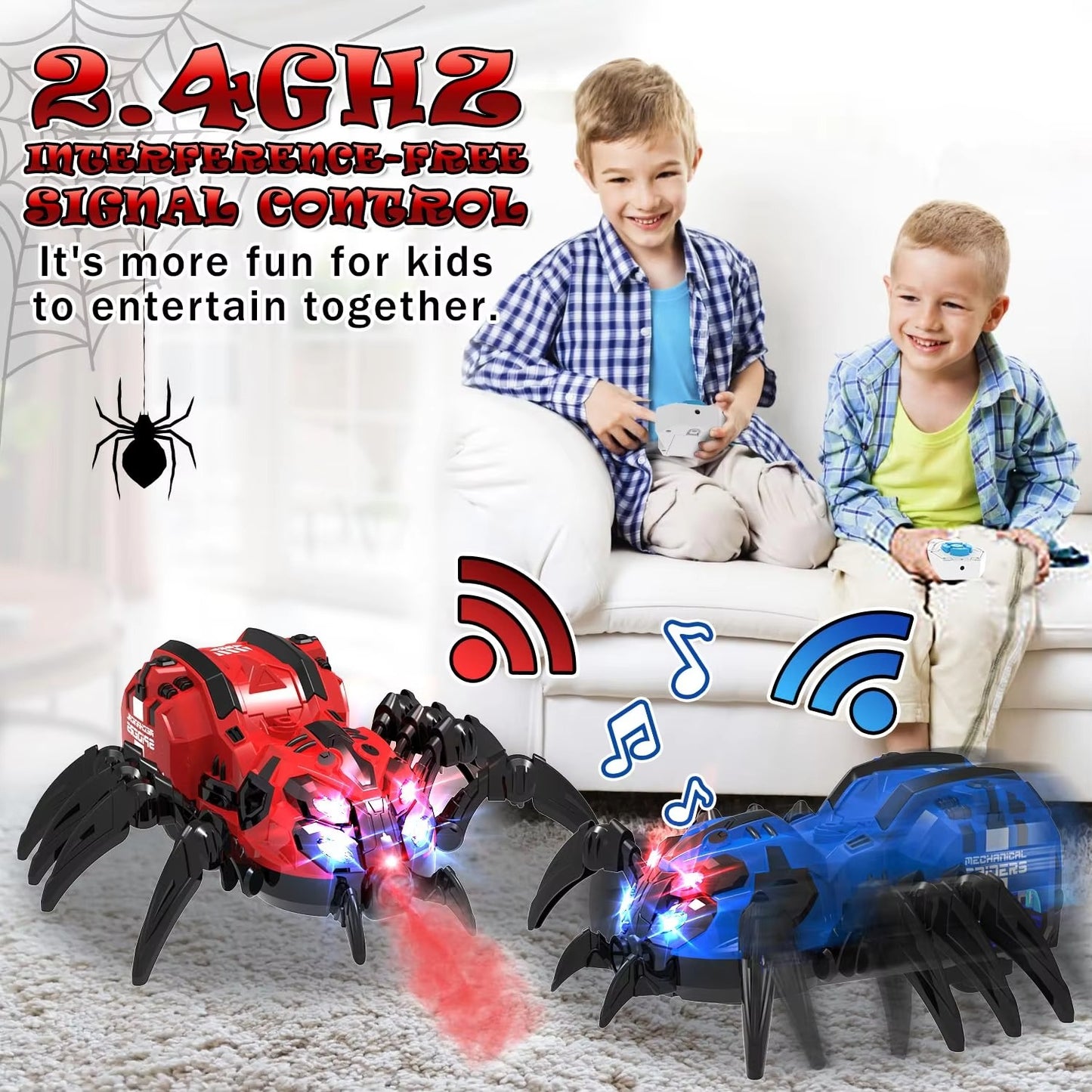 ๐ธ๏ธ 2.4 GHz RC Stunt Spider ๐ท๏ธ | Music, Lights & Crazy Moves! ๐