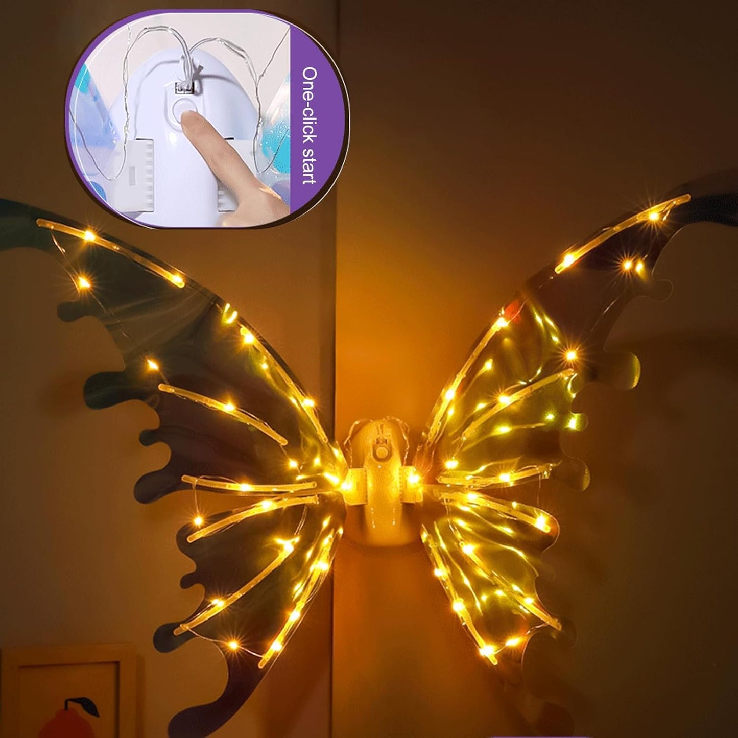 Electric LED Fairy Wings with Music & Flapping Motion
