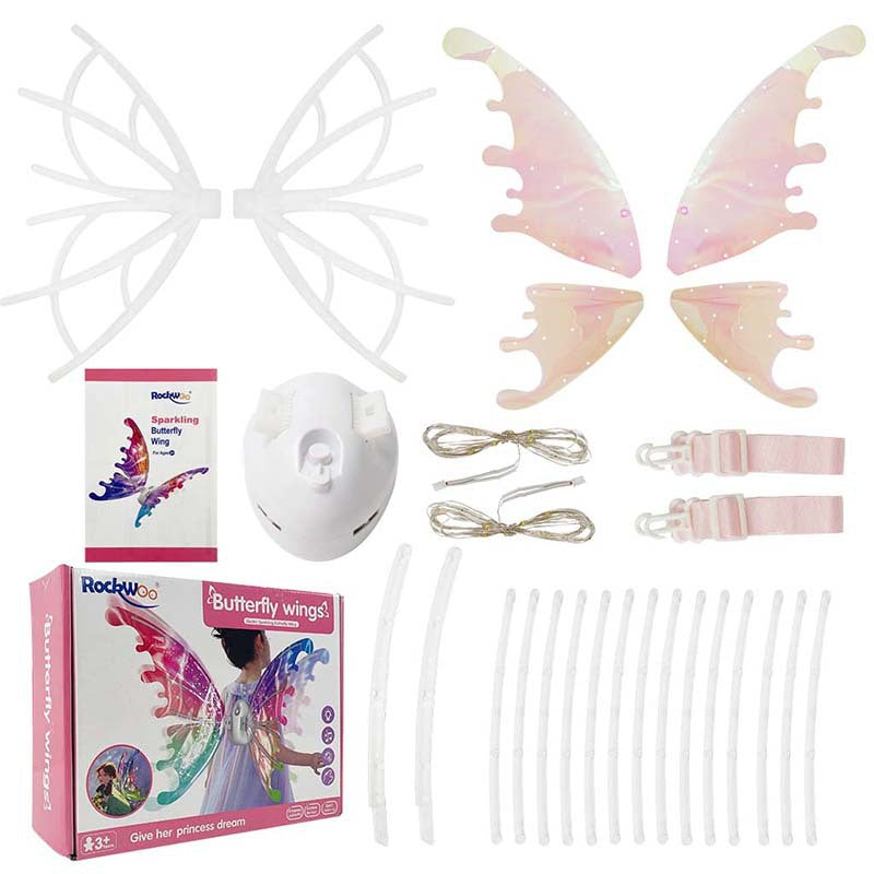 Electric LED Fairy Wings with Music & Flapping Motion