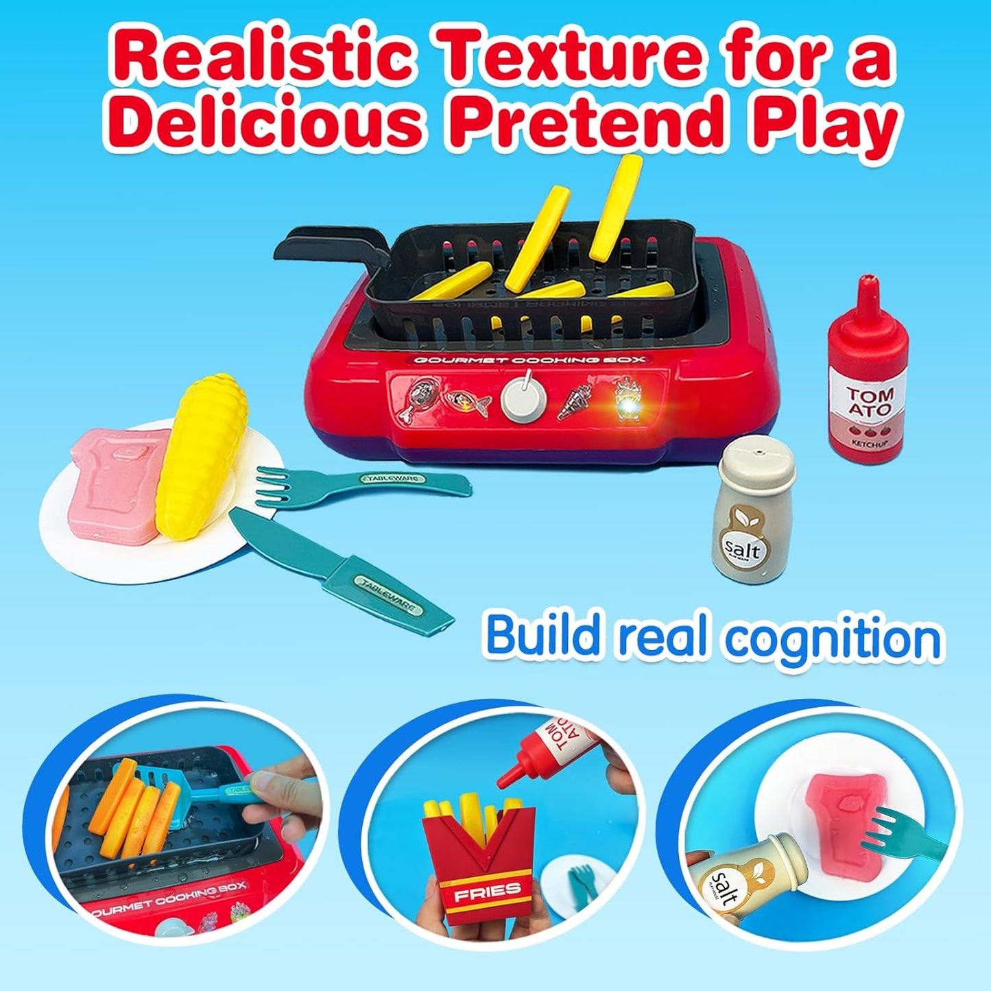 DIY Magic Food Cooking Set – Color-Changing, Bubble-Grill Fun!