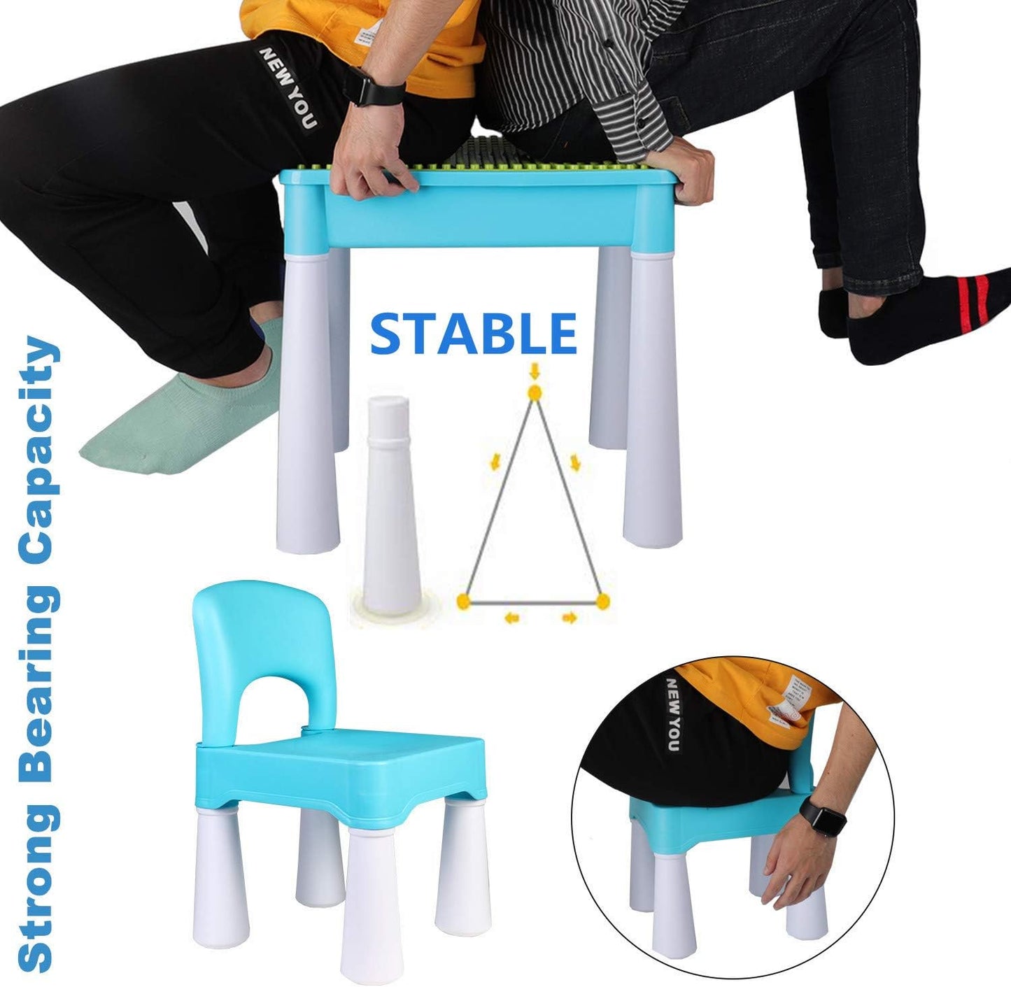 Blocks Creative Building Blocks Table + CHAIR