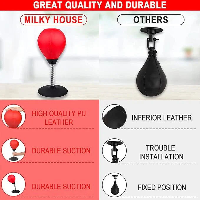 Mini Punching Bag with Stand - Stress Buster for Kids and Adults