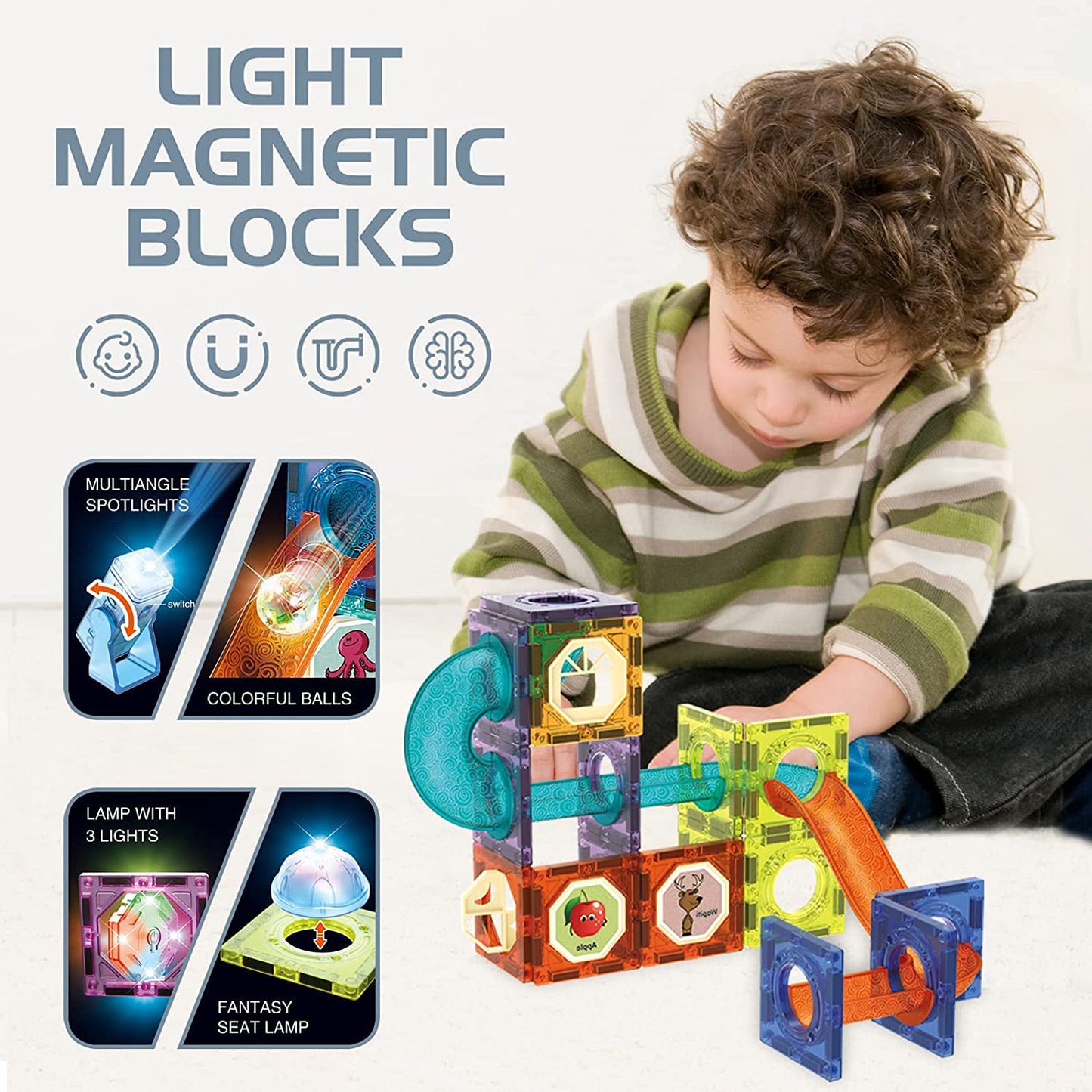 69Pcs Building Blocks Magnetic Tiles