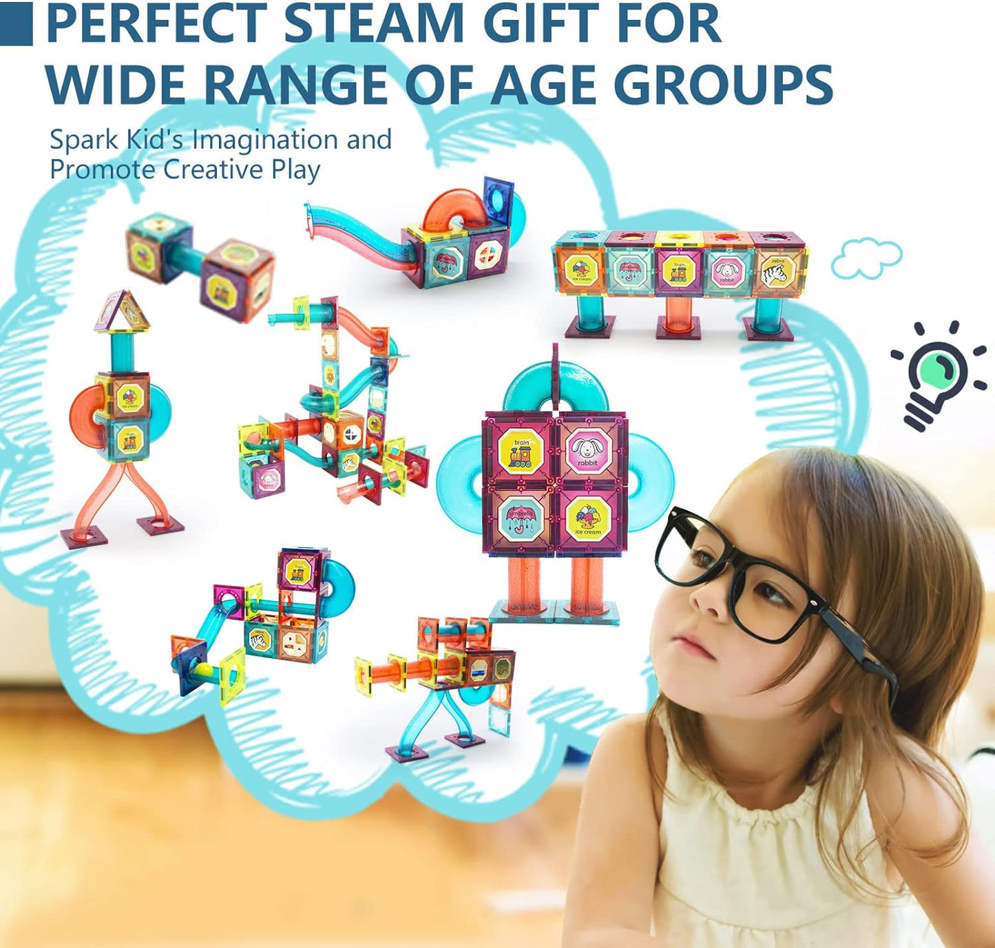 69Pcs Building Blocks Magnetic Tiles