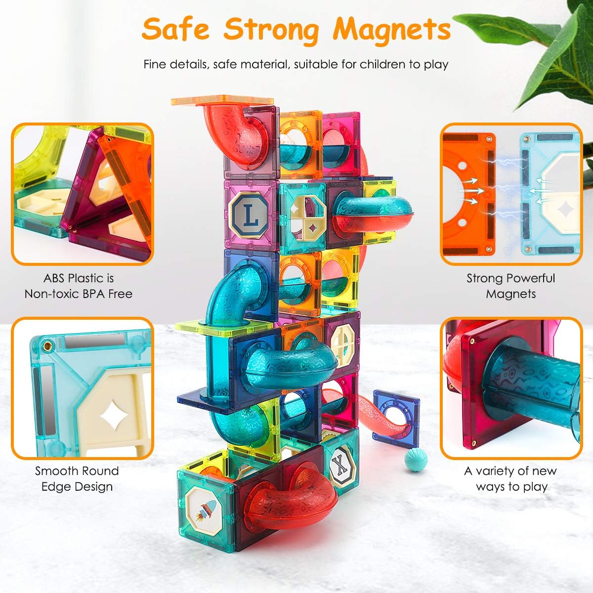 69Pcs Building Blocks Magnetic Tiles