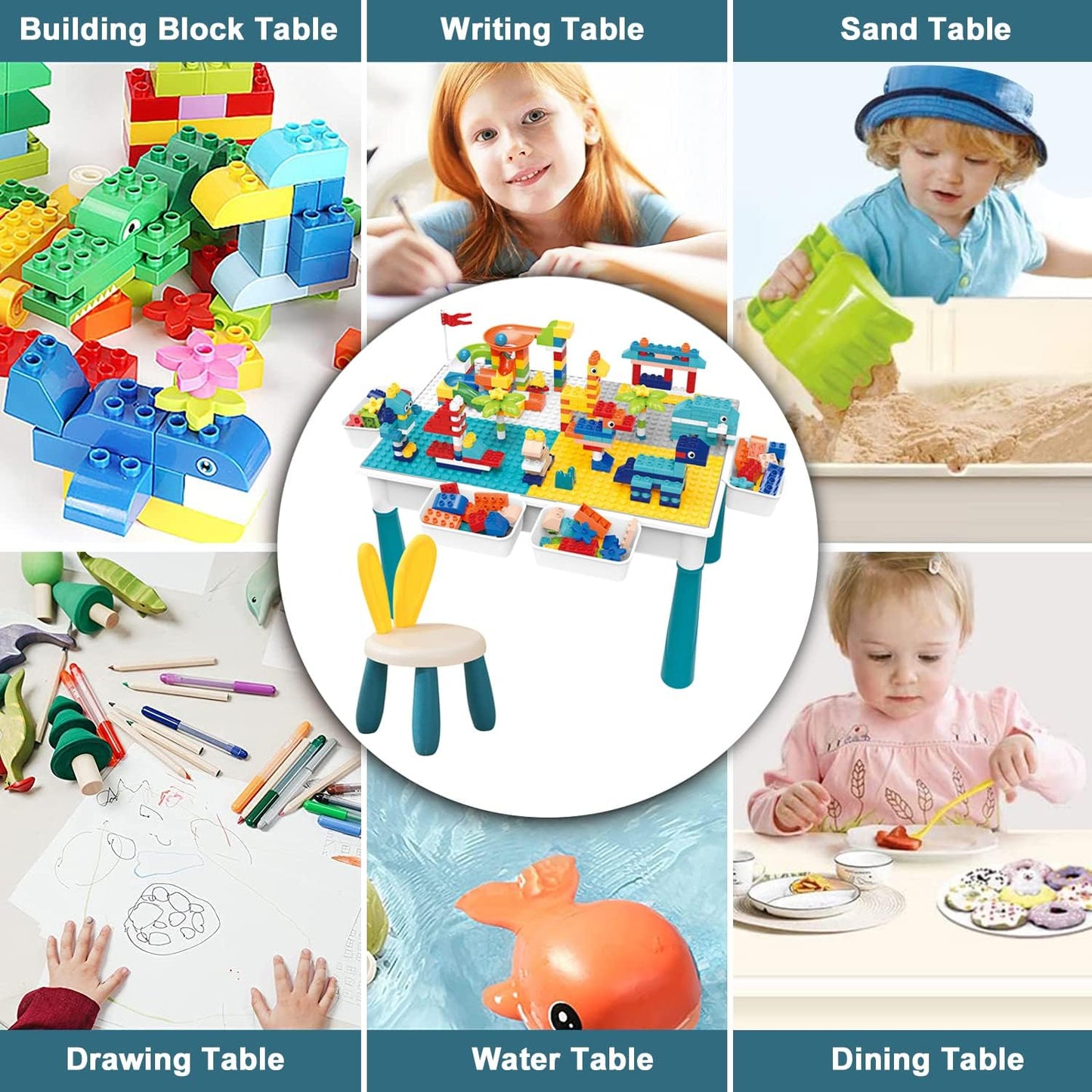 Blocks Creative Building Blocks Table + CHAIR