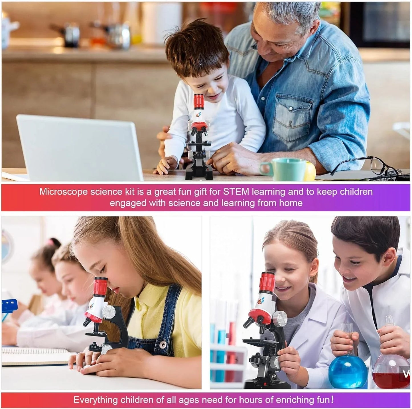 Kids Science Microscope Kit 🔬