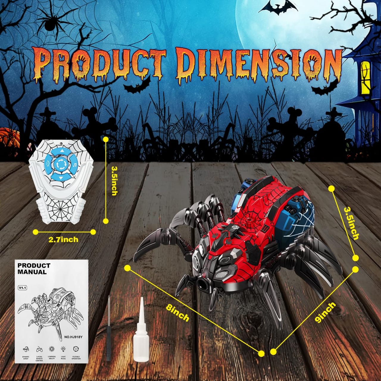 ๐ธ๏ธ 2.4 GHz RC Stunt Spider ๐ท๏ธ | Music, Lights & Crazy Moves! ๐