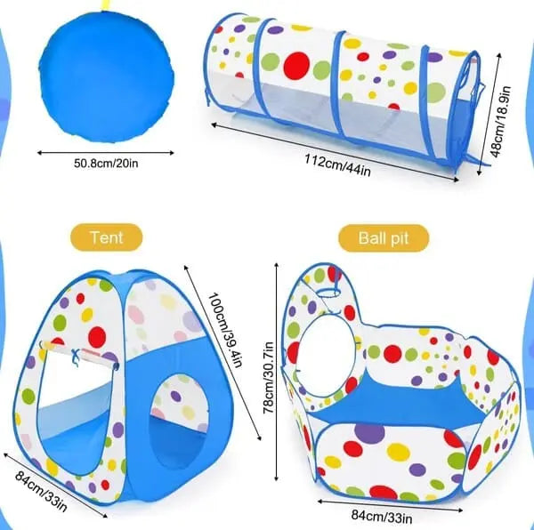 3 in 1 Tunnel tent for kid