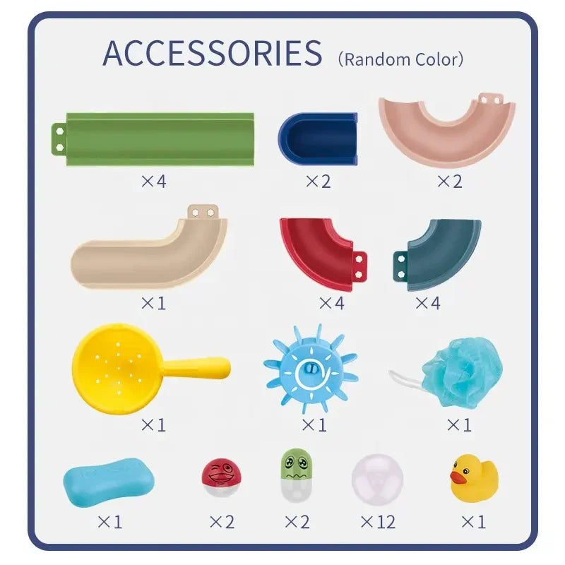 Plastic Pipes Building Duck Track Bath Set