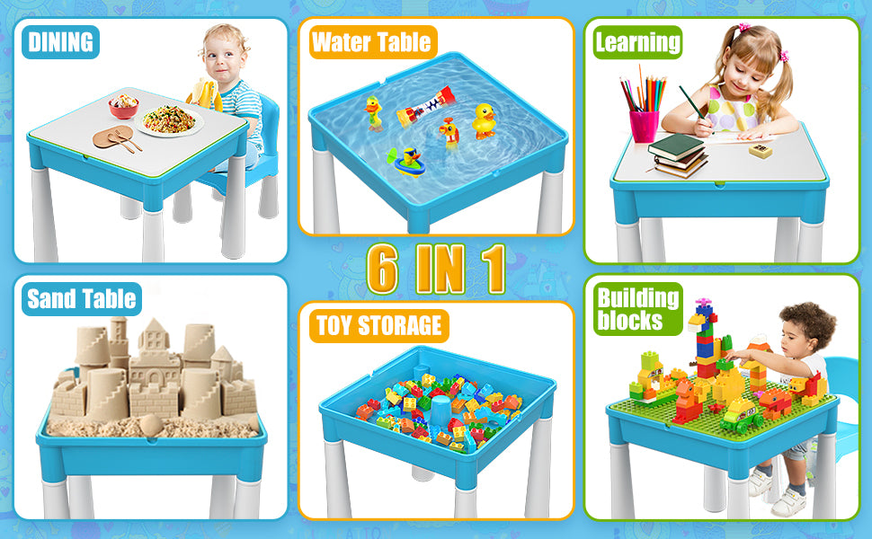 Blocks Creative Building Blocks Table + CHAIR