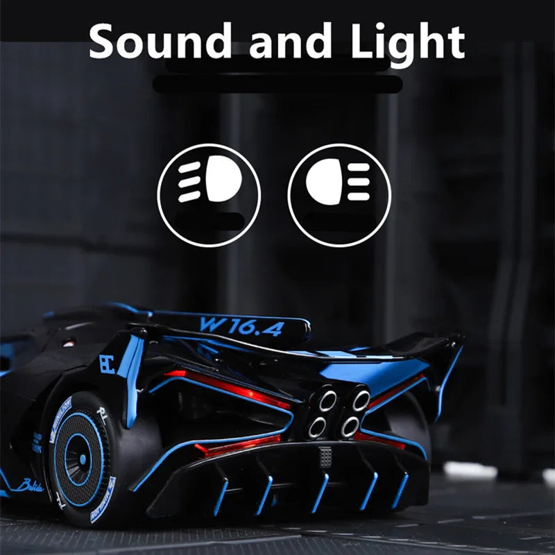 1:24 Scale Diecast Bugattti Bolide Horn & Smoke