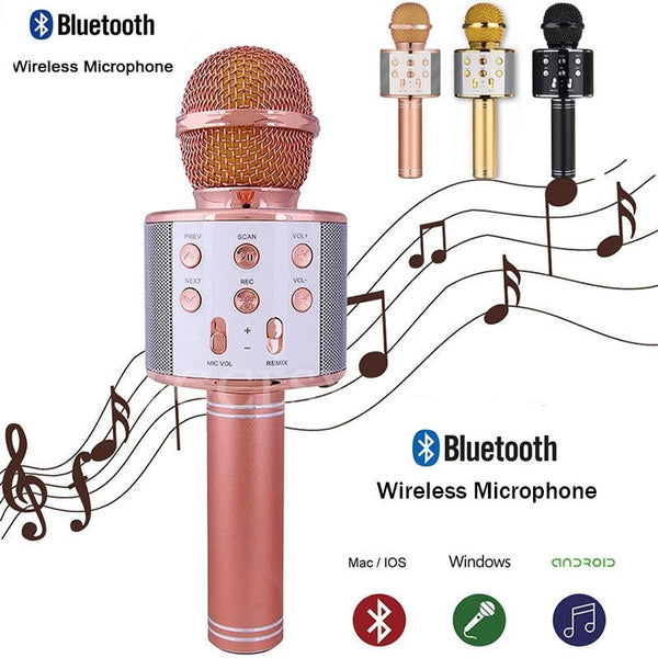 Wireless Bluetooth Karaoke Microphone for Kids (Portable)