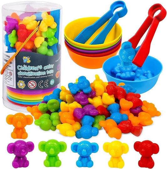 Colorful Sort Counting Bears with Matching Cups