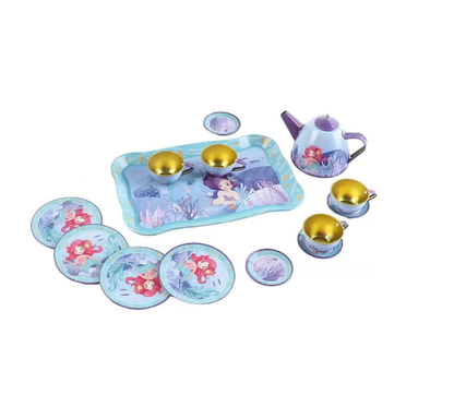 Children's tea set with undersea theme on a white background