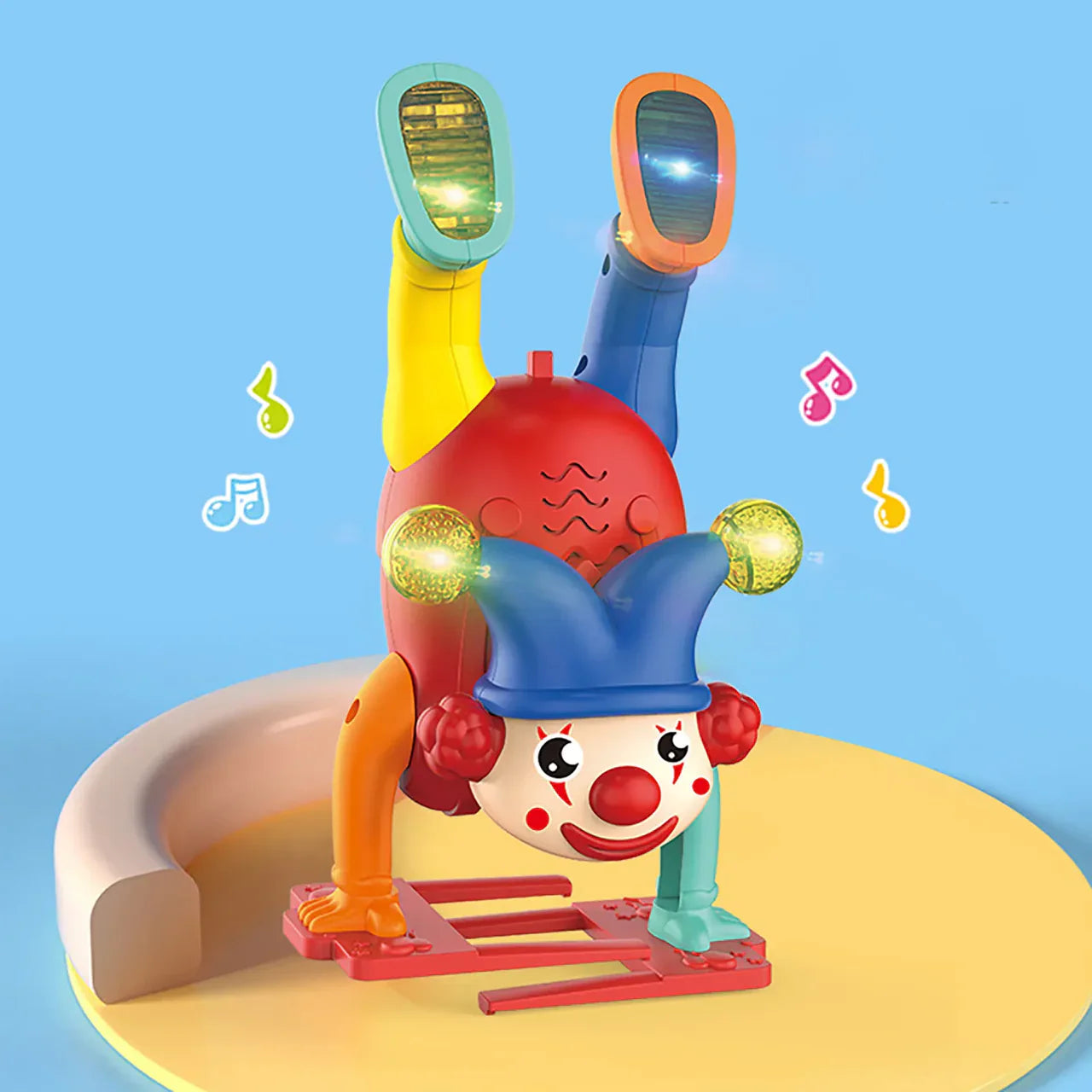 Funny Electric Lightning And Musical Walking Clown
