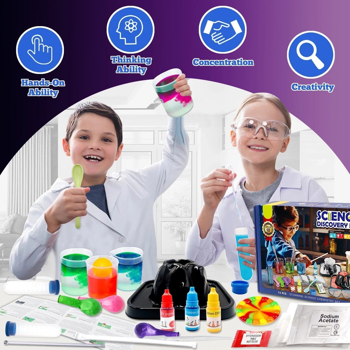 STEM Lab 68 Experiments Activities Science Discovery Kit