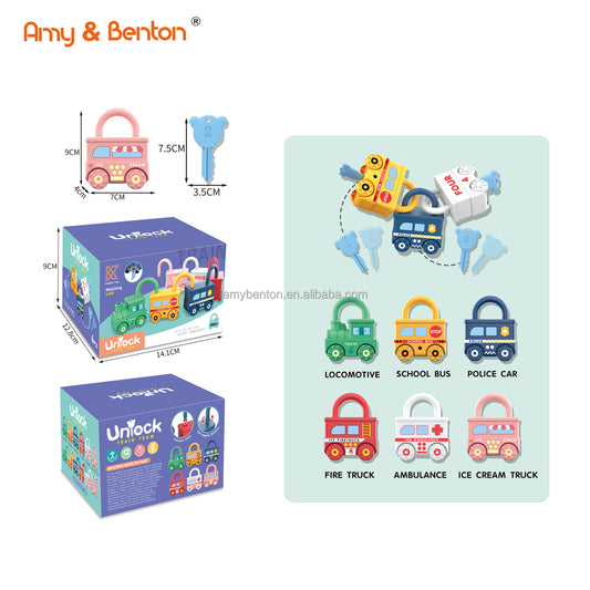 Kids Educational Matching Lock Set – Montessori Learning Toy