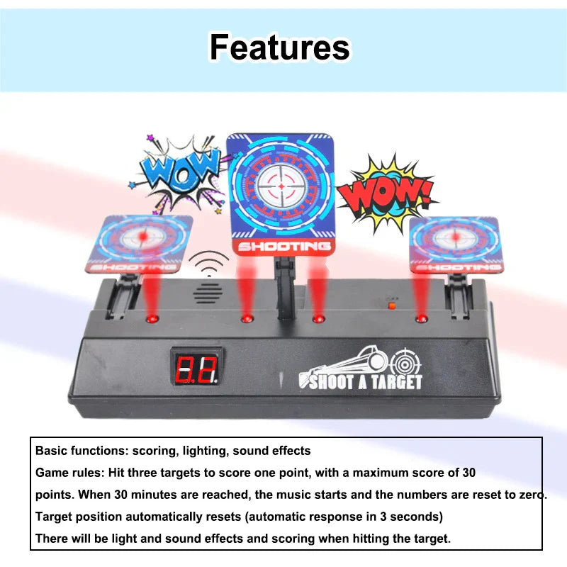 Electronic Target Shooting Range 3 targets