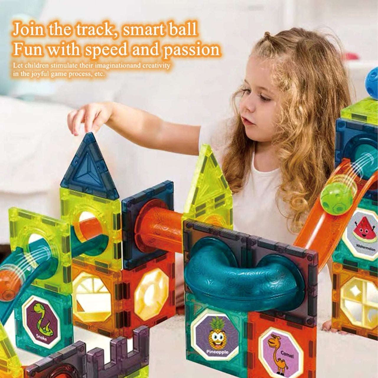 69Pcs Building Blocks  Magnetic Tiles