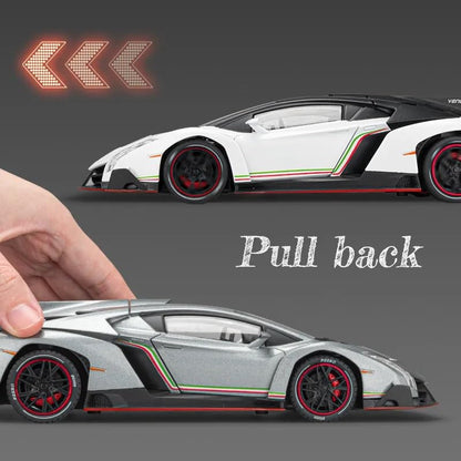 1:24 Scale Die-Cast Lamborghini Veneno Horn & Smoke