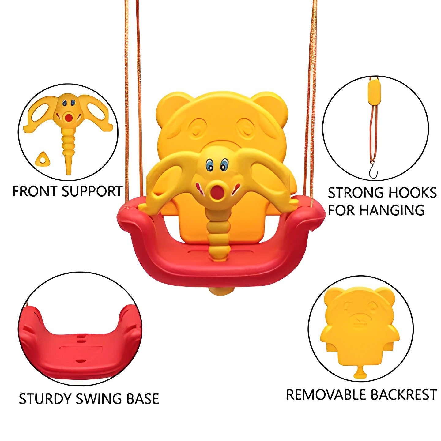 INFANT BABY OUTDOOR 3 IN 1 JUMBO SWING SET