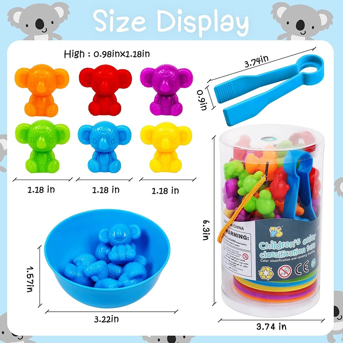 Colorful Sort Counting Bears with Matching Cups