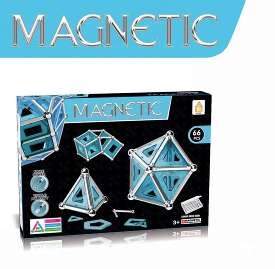 3D Crystal Magnetic Building Blocks Puzzle 66 Pieces