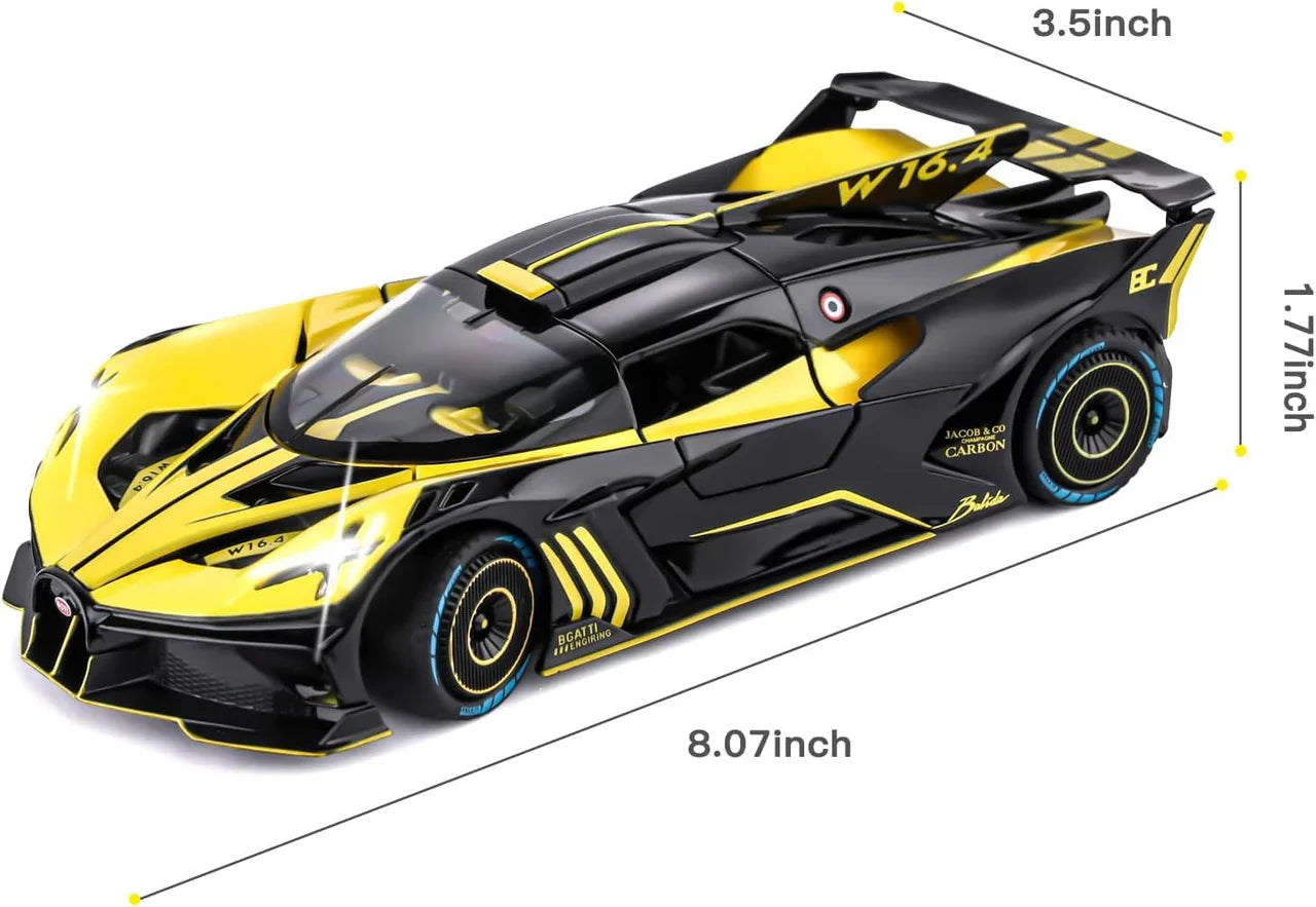 1:24 Scale Diecast Bugattti Bolide Horn & Smoke