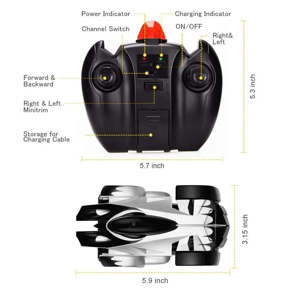 Remote Control Wall Climbing Stunt Toy