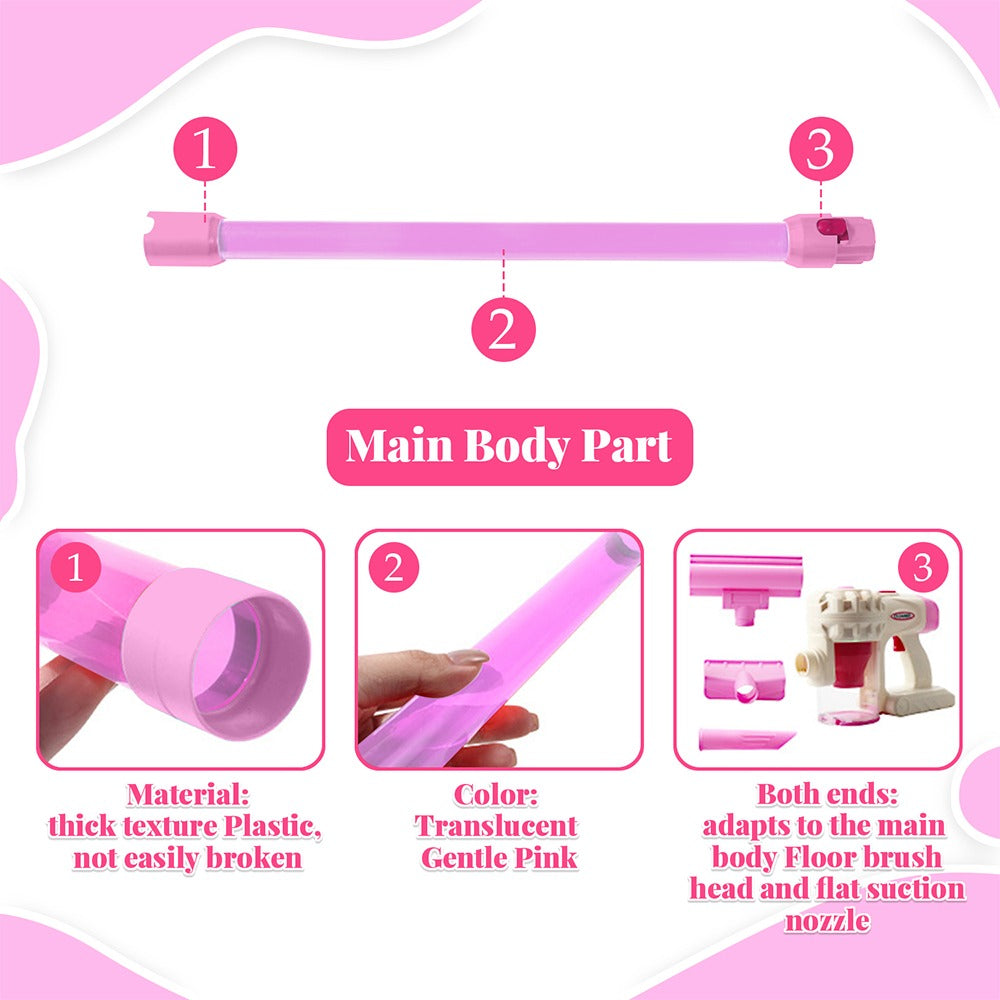 Toy Vacuum Cleaner for Kids | 3-in-1 Pretend Play Cleaning Set with Adjustable Height & Storage Rack | Safe Educational Toy for Toddlers