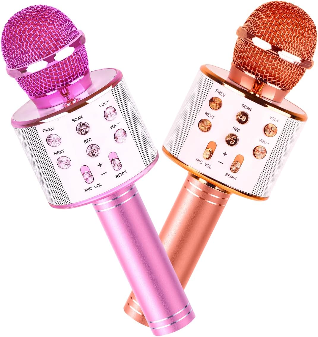 Wireless Bluetooth Karaoke Microphone for Kids (Portable)