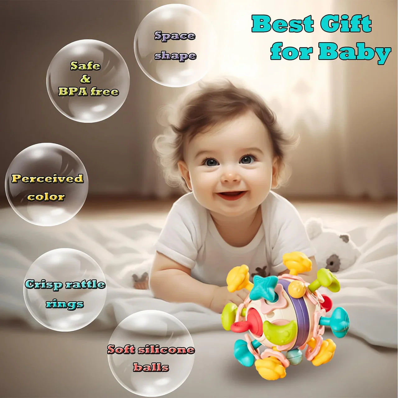 Baby Teether & Rattle Ball