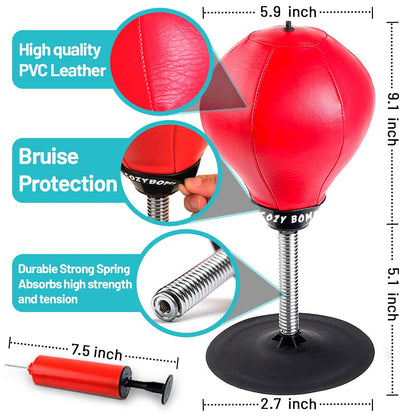 Mini Punching Bag with Stand - Stress Buster for Kids and Adults