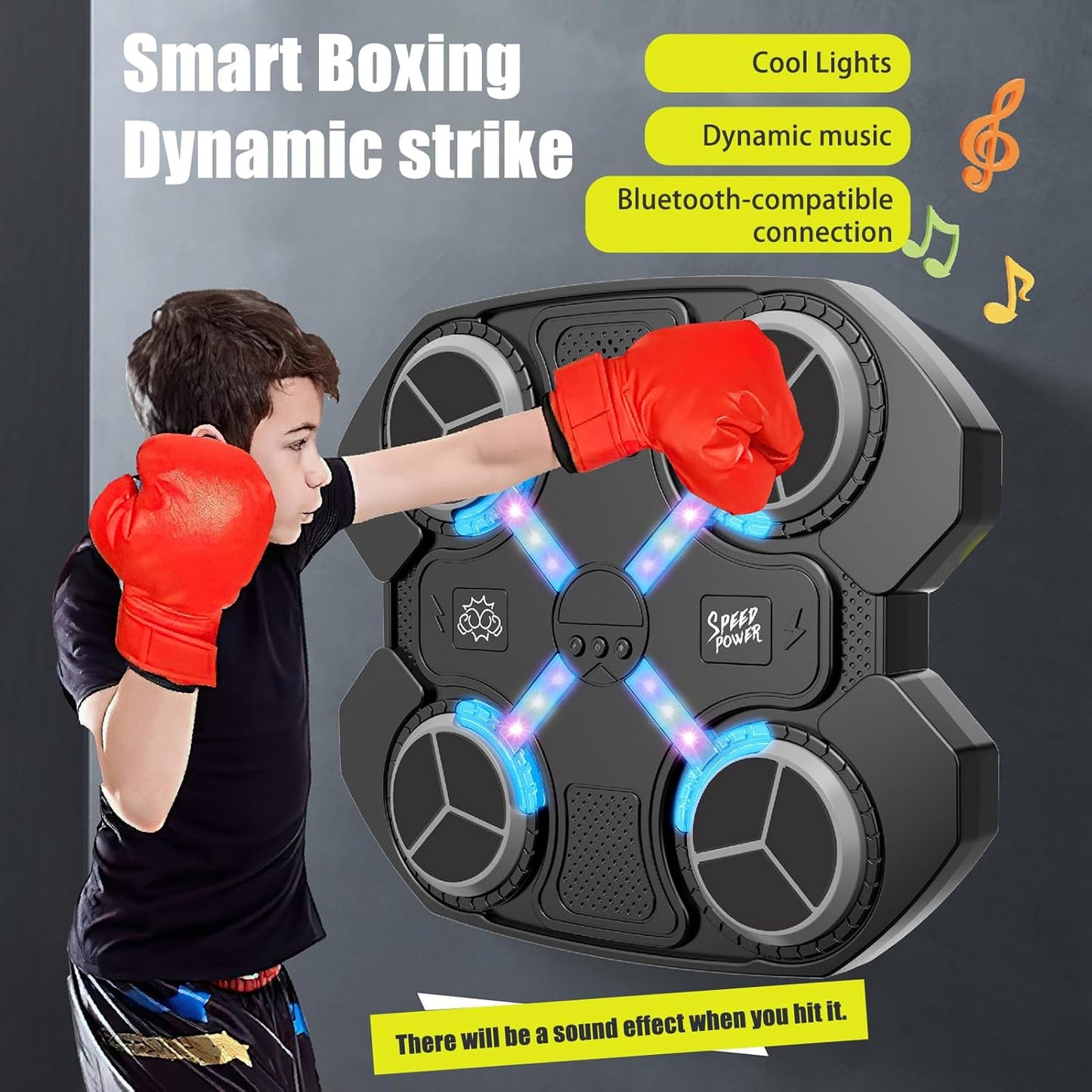 Musical Boxing Target Punch + Boxing Gloves