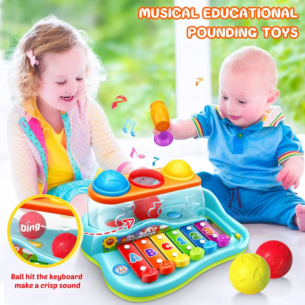 Early Educational Funny Xylophonist Hammer Ball