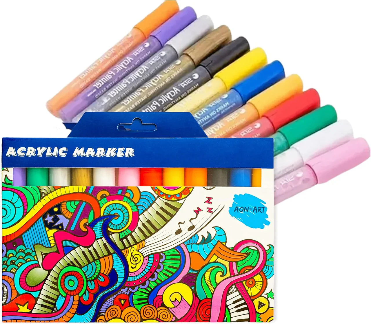 12 Pcs Acrylic Paint Markers Just Like A Posca