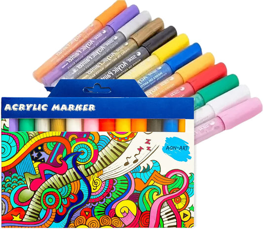 12 Pcs Acrylic Paint Markers Just Like A Posca
