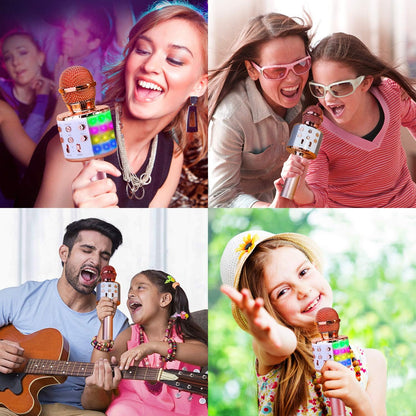 Wireless Bluetooth Karaoke Microphone for Kids (Portable)