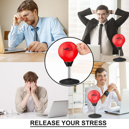 Mini Punching Bag with Stand - Stress Buster for Kids and Adults