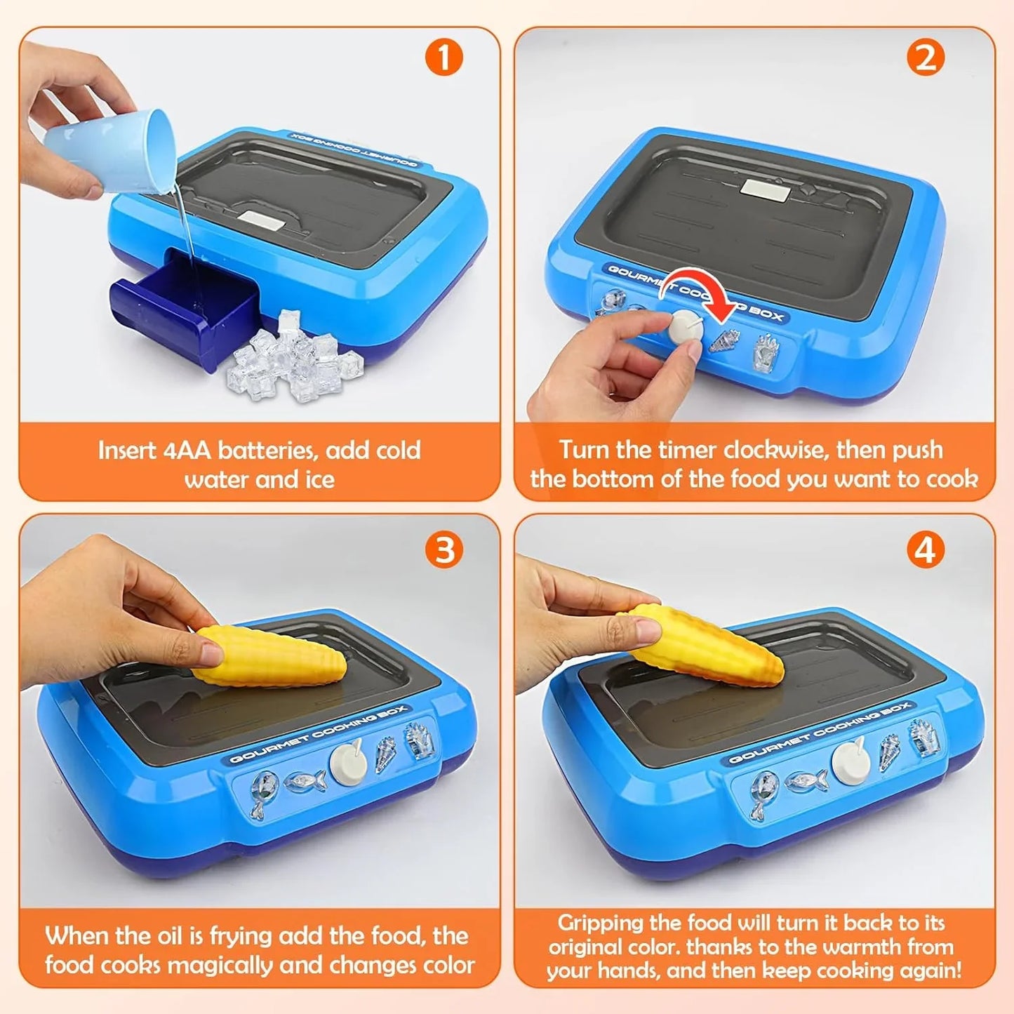 DIY Magic Food Cooking Set – Color-Changing, Bubble-Grill Fun!