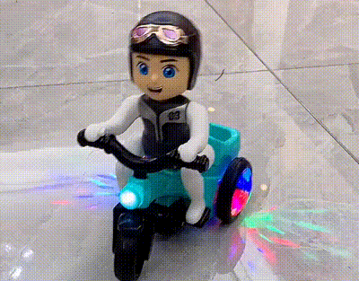 Lightning & Musical Stunt Bike Tricycle Toy