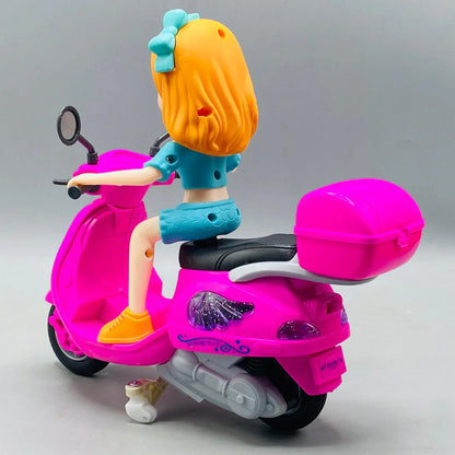 Doll Ride On Motorbike With Light And Sound