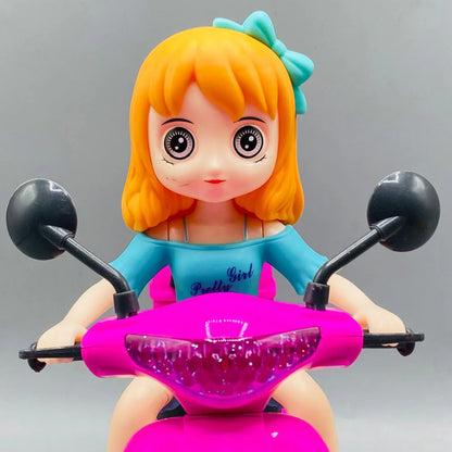 Doll Ride On Motorbike With Light And Sound