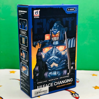 Action Face Changing Robot With Music & Lights