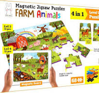 Educational Magnetic Puzzle Book for Kids