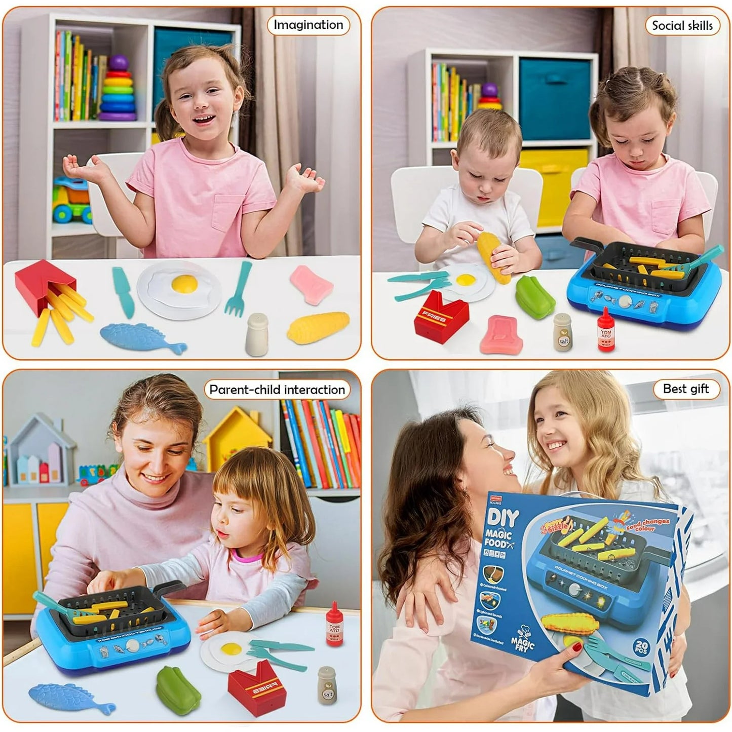 DIY Magic Food Cooking Set – Color-Changing, Bubble-Grill Fun!